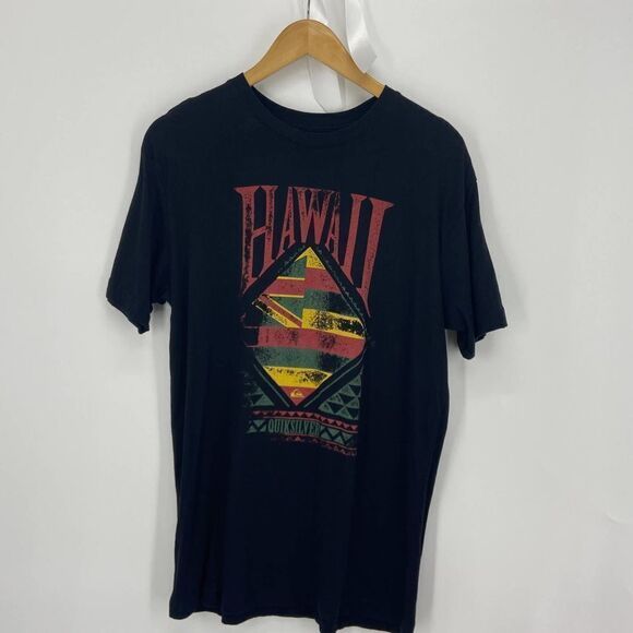 Quick Silver Mens Graphic Tee Large Black/Red/Green/Yellow - Picture 1 of 3